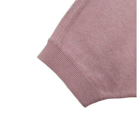 J. Jill Top Rose Dolman Sleeve Knitted V-Neck Cotton Blend Lightweight - Picture 5 of 7